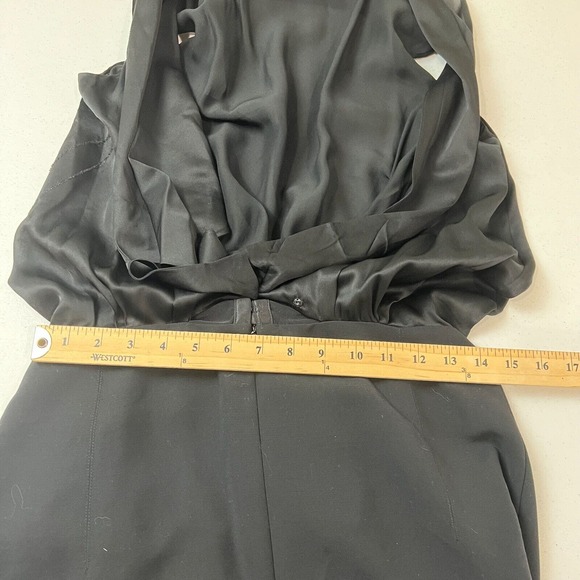 Alexander Wang Mini Dress Black Size 0 Sleeveless Drape Collared Party Night Out - Picture 8 of 11